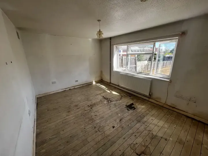 After house clearance showing the property cleared of furniture and debris, leaving a clean and empty space